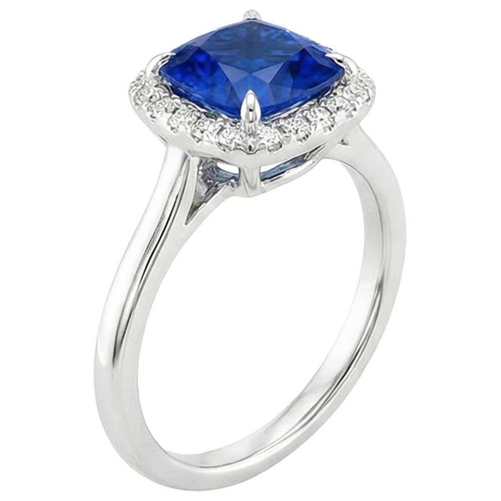 echter round diamant 2.75Karat ring Draufsicht