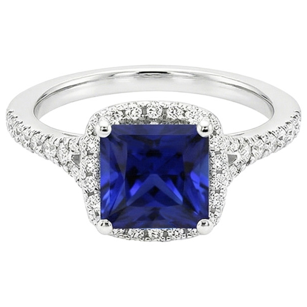 echter round diamant 6Karat ring Detailansicht
