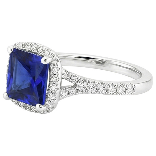 echter round diamant 6Karat ring Draufsicht