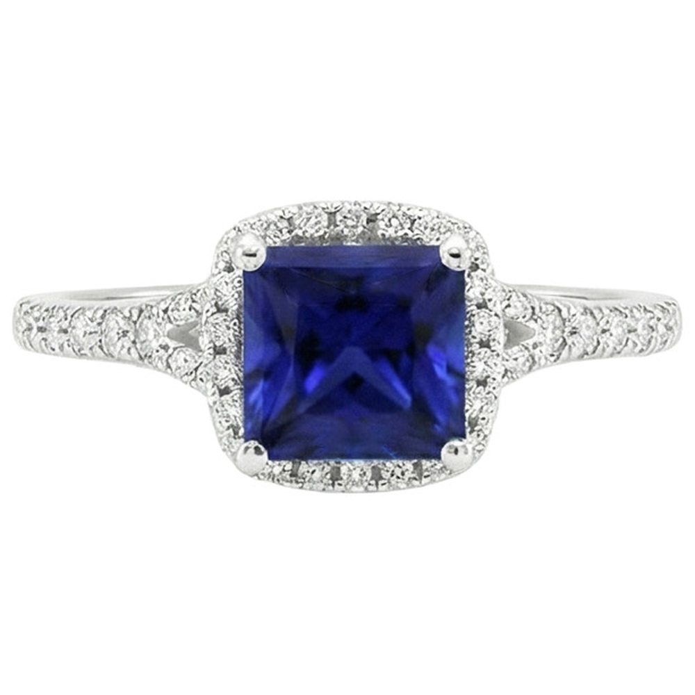 echter round diamant 6Karat ring Profilansicht