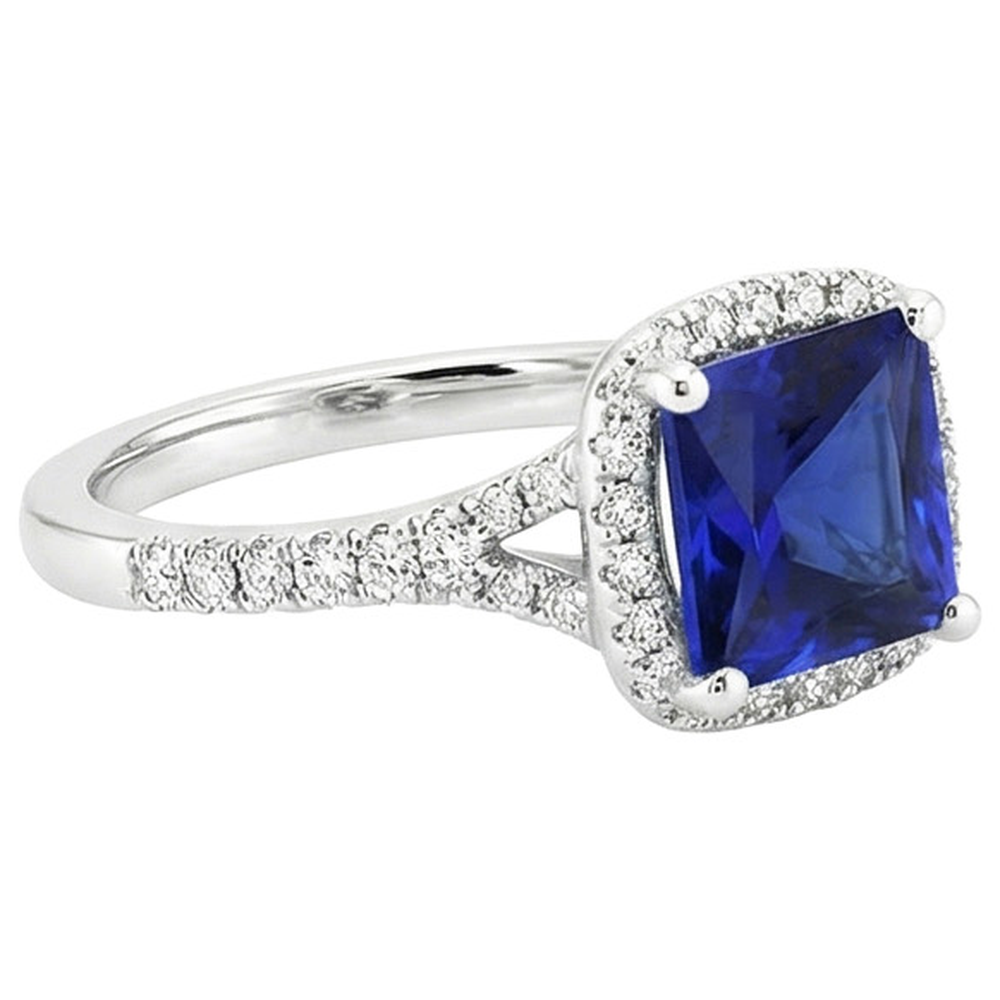 echter round diamant 6Karat ring auf Weiß