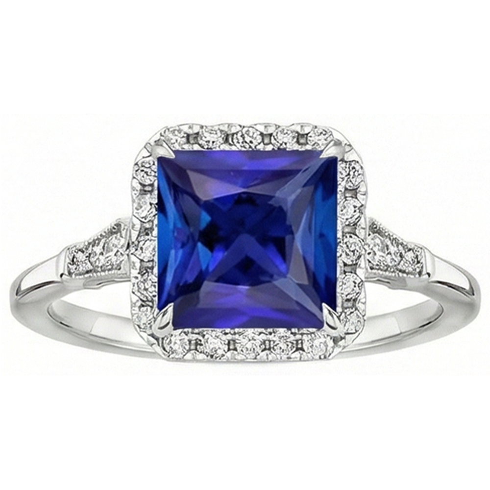 echter round diamant 6Karat ring Draufsicht