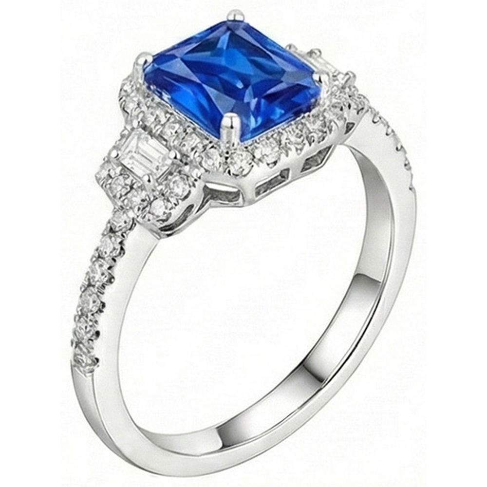 echter round diamant 4.50Karat ring Draufsicht