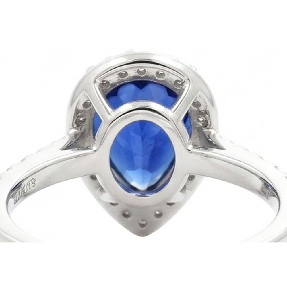 echter round diamant 3.25Karat ring Draufsicht