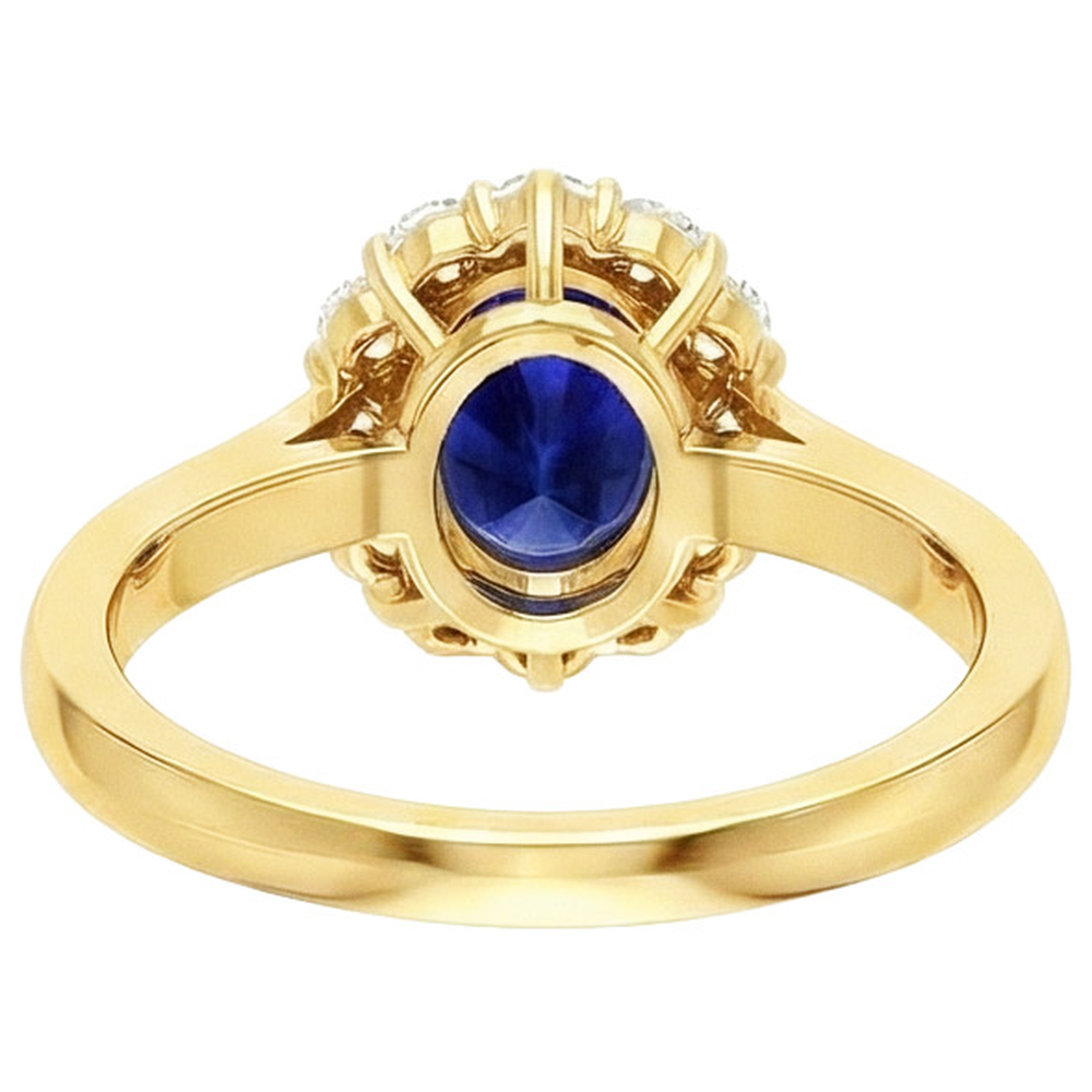 echter oval diamant 7.50Karat ring auf Weiß