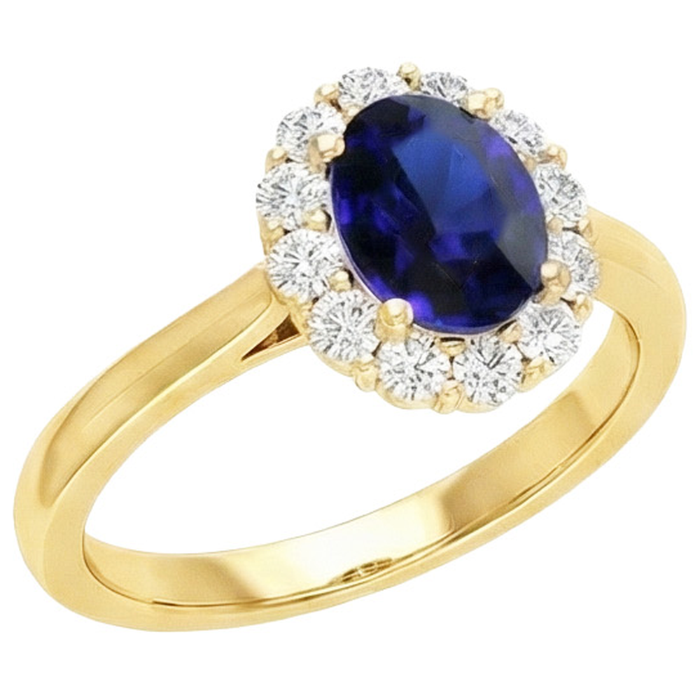 echter oval diamant 7.50Karat ring Vorderansicht