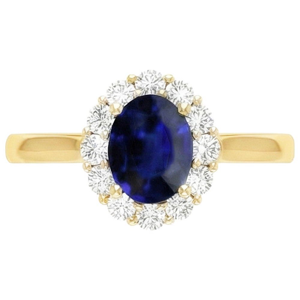 echter oval diamant 7.50Karat ring Seitenansicht
