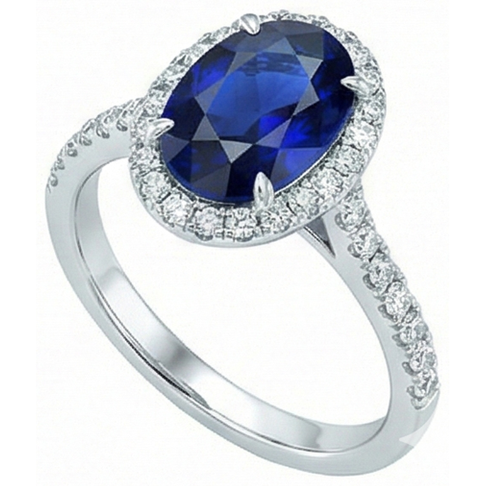 echter oval diamant 7.50Karat ring Detailansicht