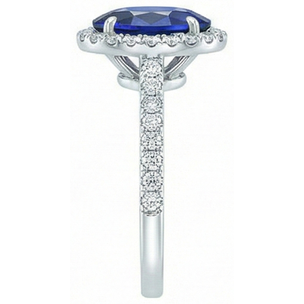 echter oval diamant 7.50Karat ring Draufsicht