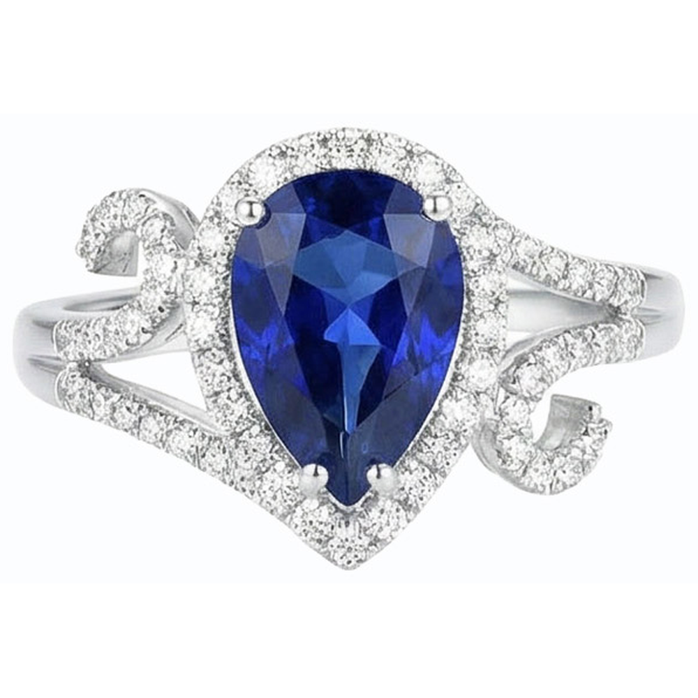echter round diamant 3.50Karat ring Draufsicht