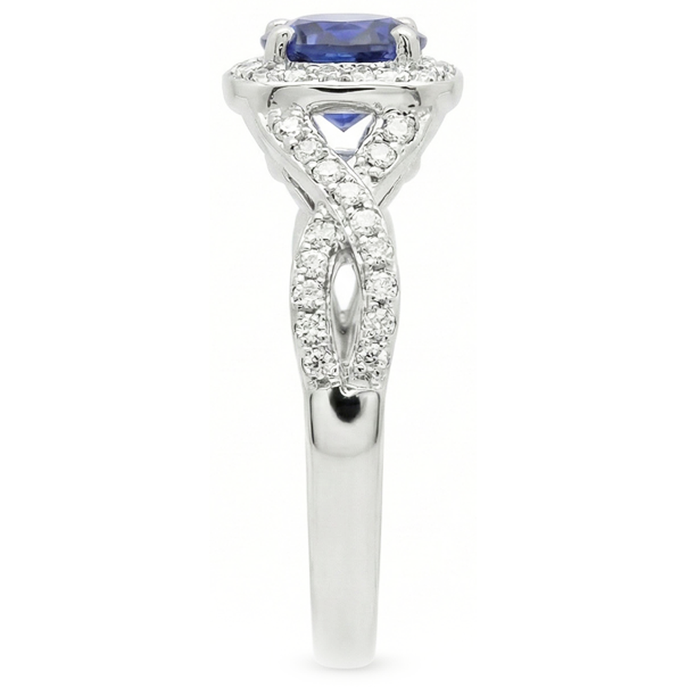 echter round diamant 2.50Karat ring Profilansicht
