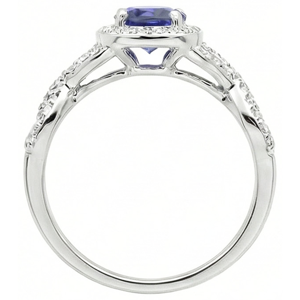 echter round diamant 2.50Karat ring auf Weiß