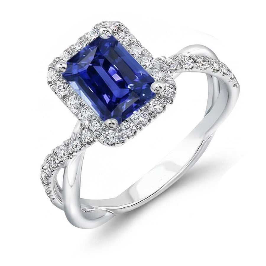 echter round diamant 3.50Karat ring Draufsicht