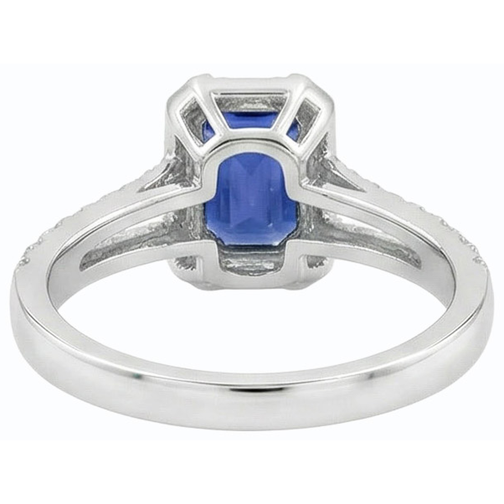 echter baguette diamant 3Karat ring Draufsicht