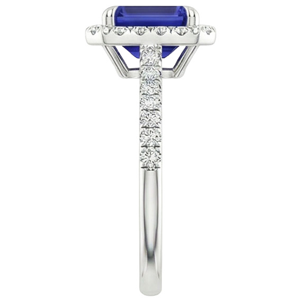 echter round diamant 4.25Karat ring Profilansicht