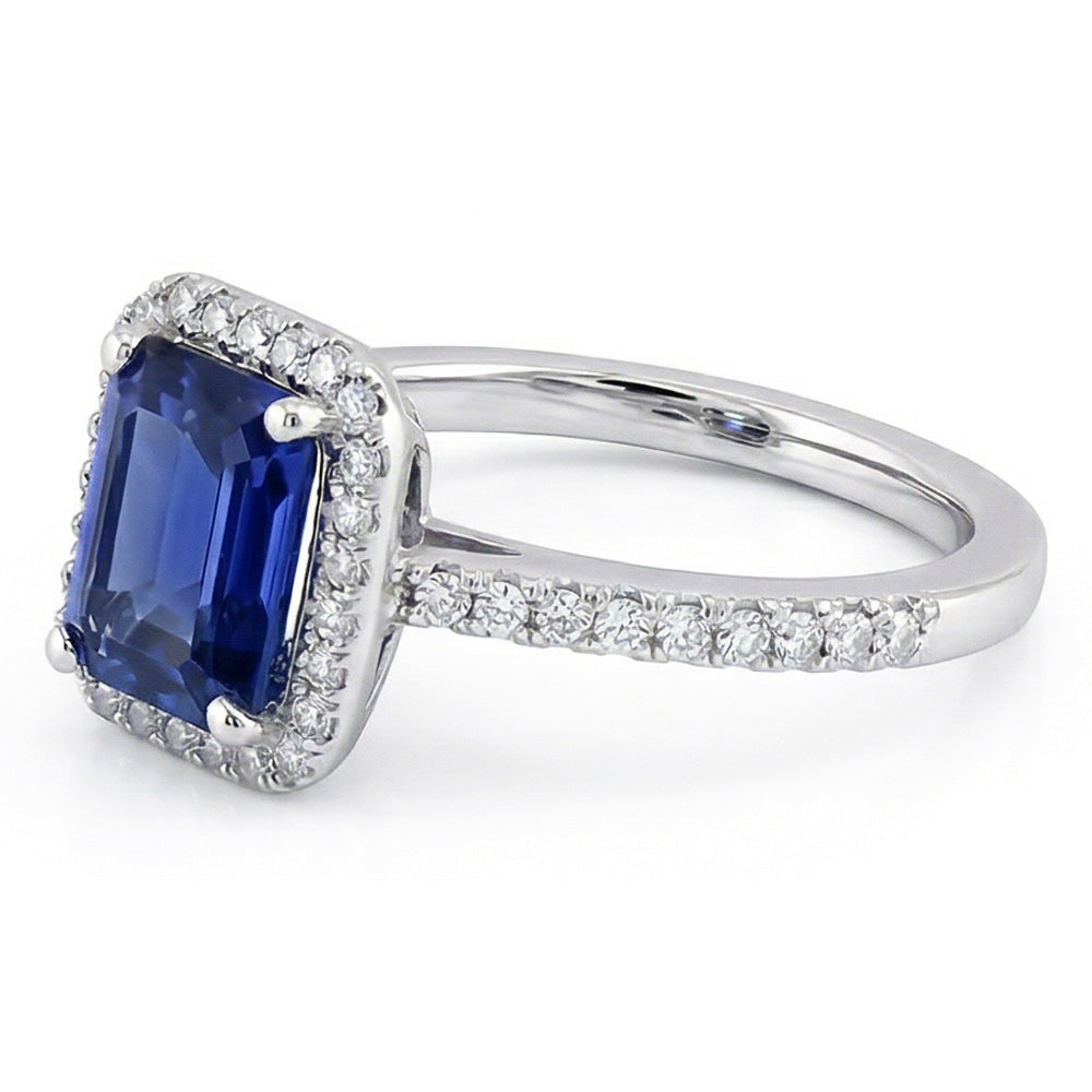 echter round diamant 3Karat ring Profilansicht