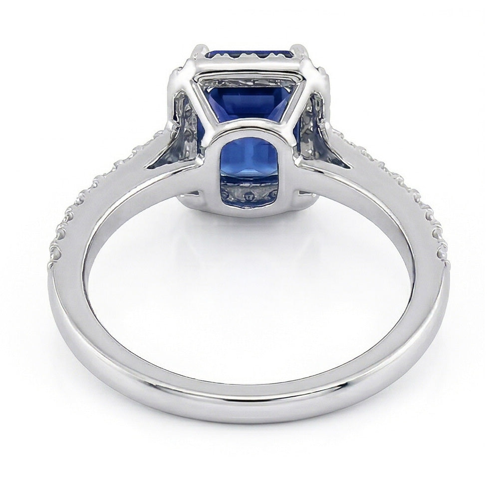 echter round diamant 3Karat ring auf Weiß