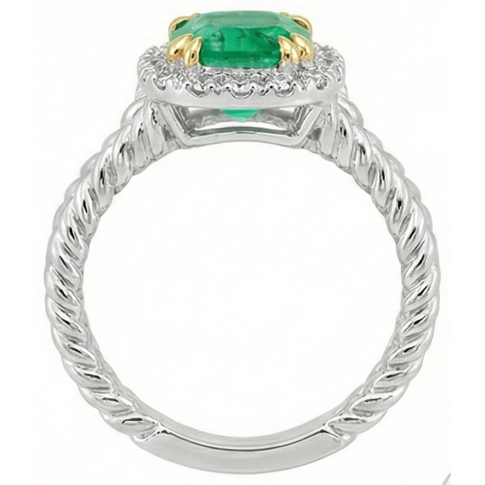 Kunstvoller Schmuckstein-Ring 2 Karat – Profilansicht