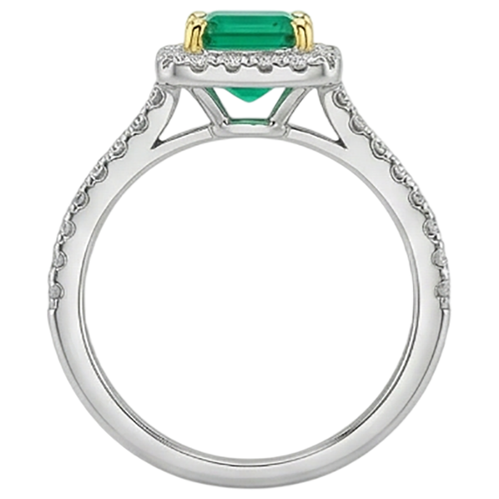 Feiner Edler Smaragd Edelstein-Ring 2 Karat – Detailansicht