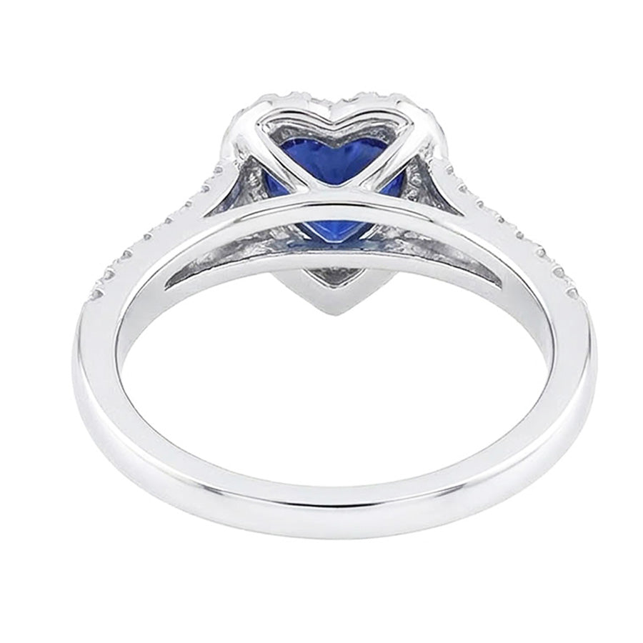 echter heart diamant 3.50Karat ring Profilansicht