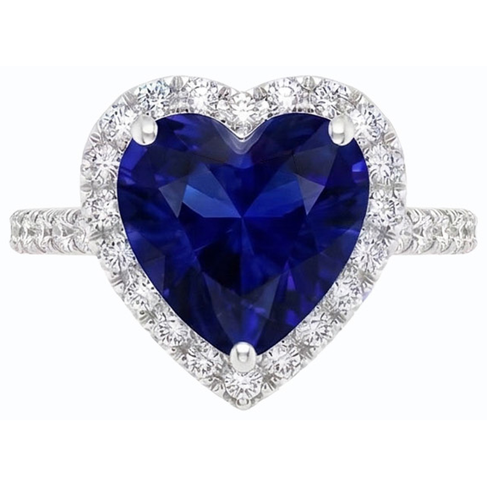 echter heart diamant 3.50Karat ring Seitenansicht