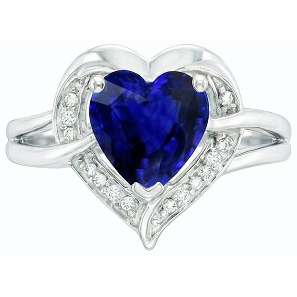 echter heart diamant 1.50Karat ring Profilansicht