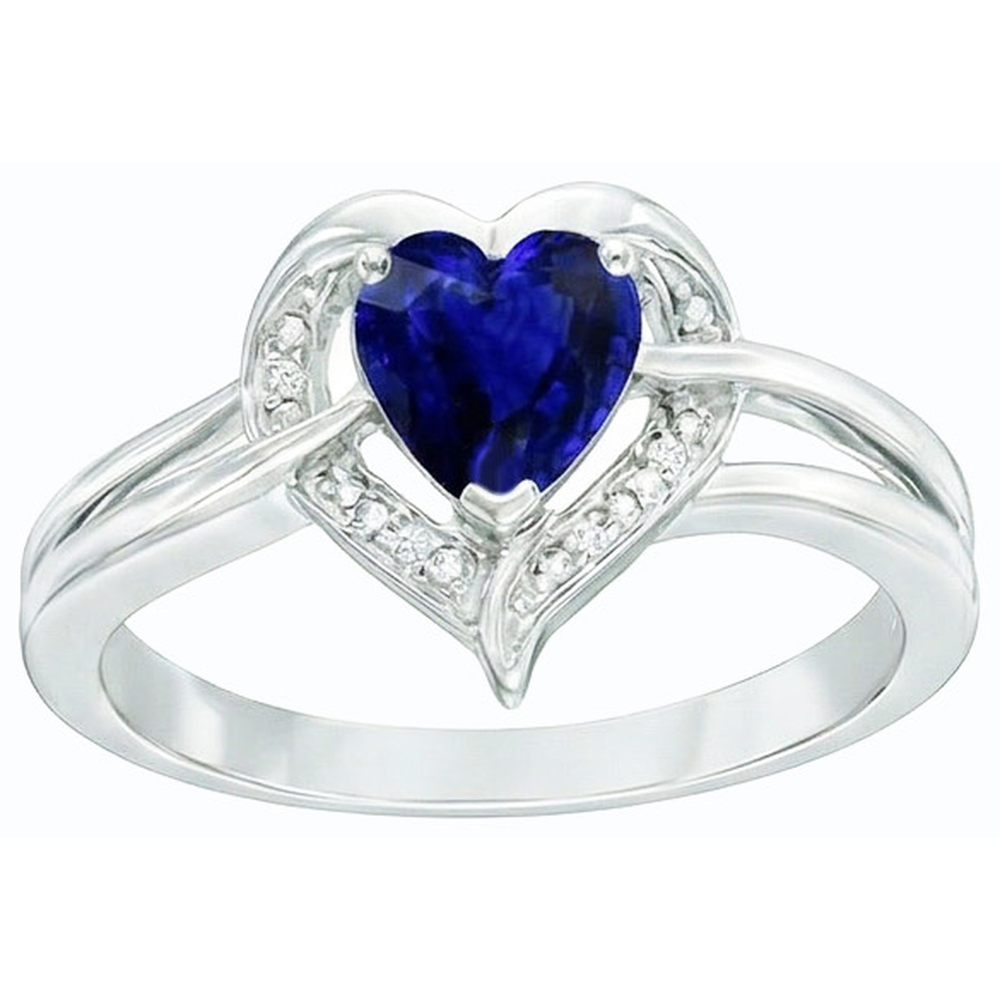 echter heart diamant 1.50Karat ring auf Weiß