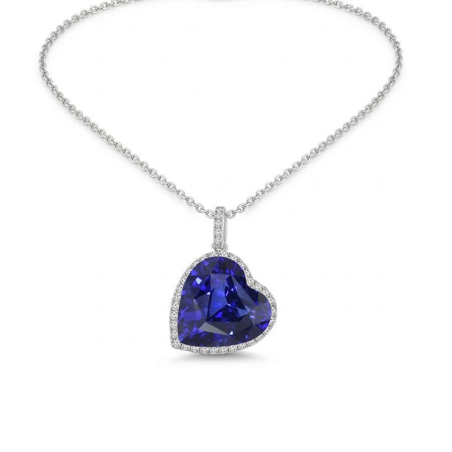 echter round diamant 9Karat anhänger Seitenansicht