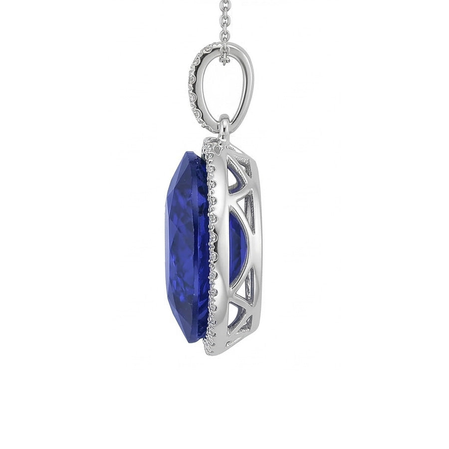 echter round diamant 9Karat anhänger Draufsicht