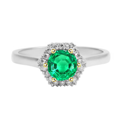 GIA-Zertifiziert Edler Smaragd Farbstein-Ring 2 Karat – 14 Karat