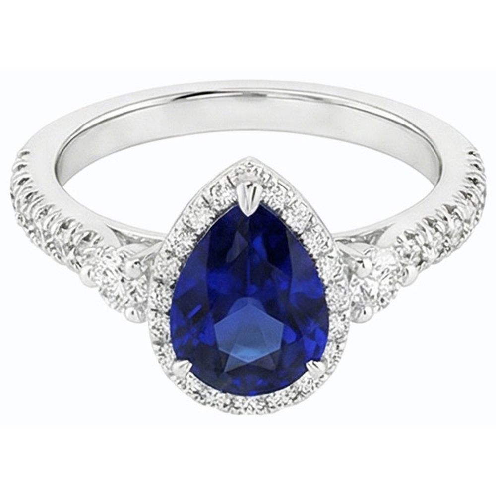 echter round diamant 5Karat ring Draufsicht