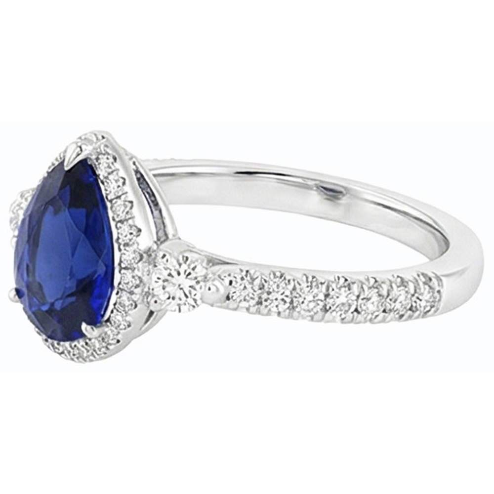 echter round diamant 5Karat ring auf Weiß