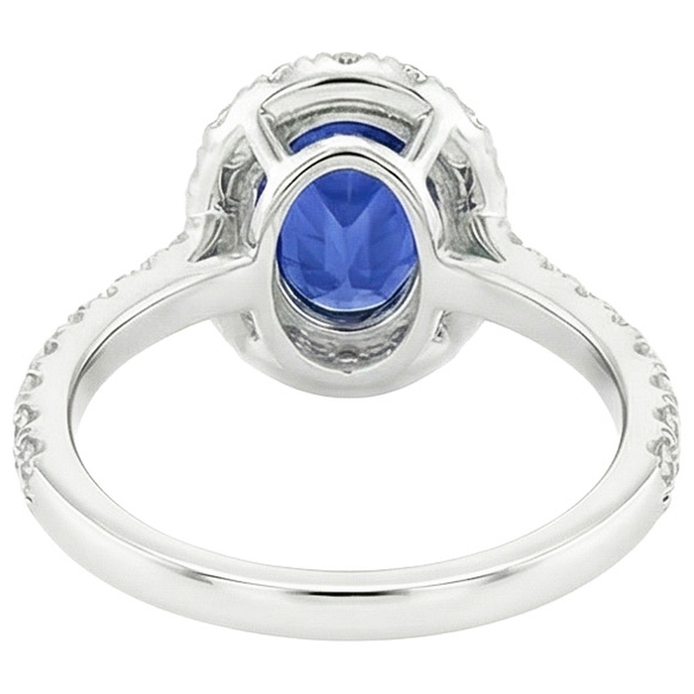 echter oval diamant 5.50Karat ring Seitenansicht