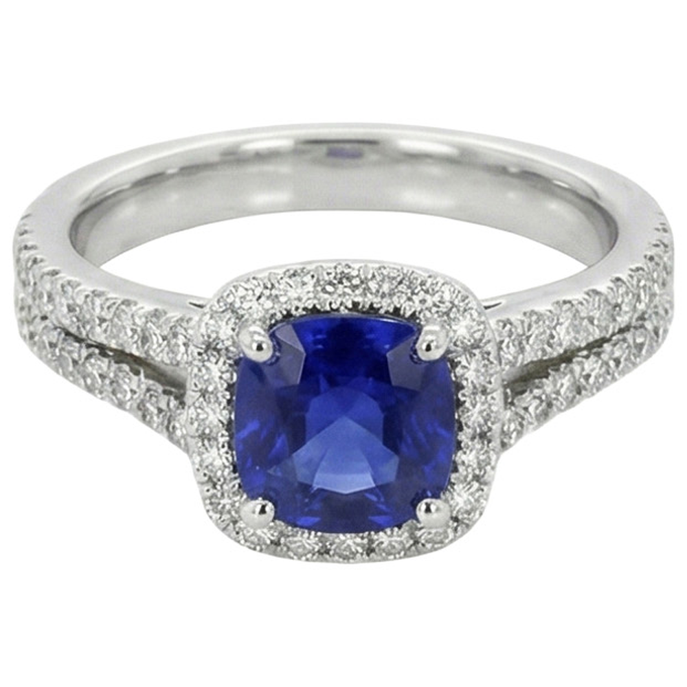echter round diamant 3.20Karat ring Seitenansicht