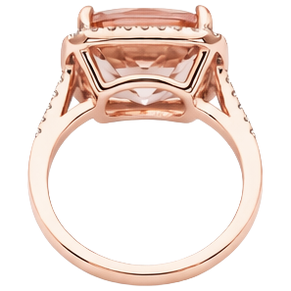 echter round morganit 13.90Karat ring Band Detail
