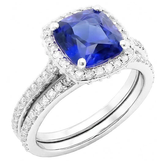 echter oval diamant 4.50Karat ring Vorderansicht