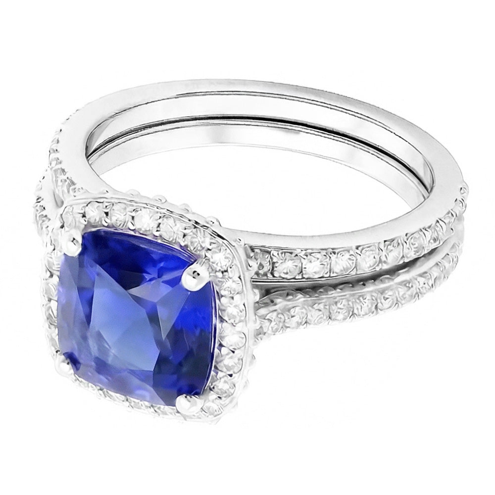 echter oval diamant 4.50Karat ring Draufsicht