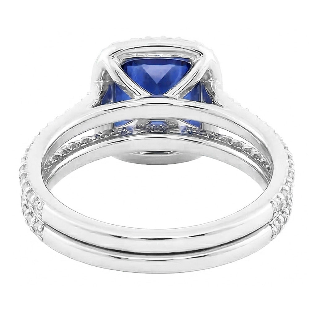 echter oval diamant 4.50Karat ring Profilansicht