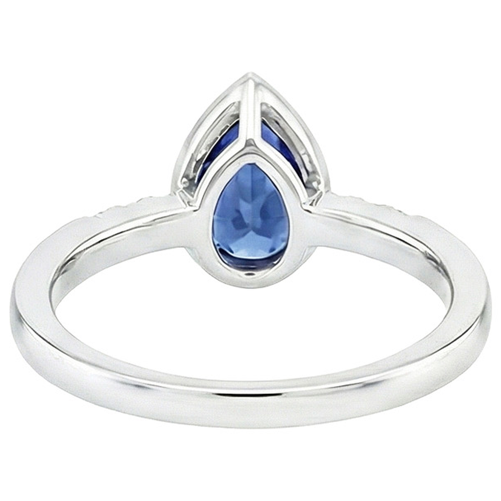 echter round diamant 2.50Karat ring Draufsicht