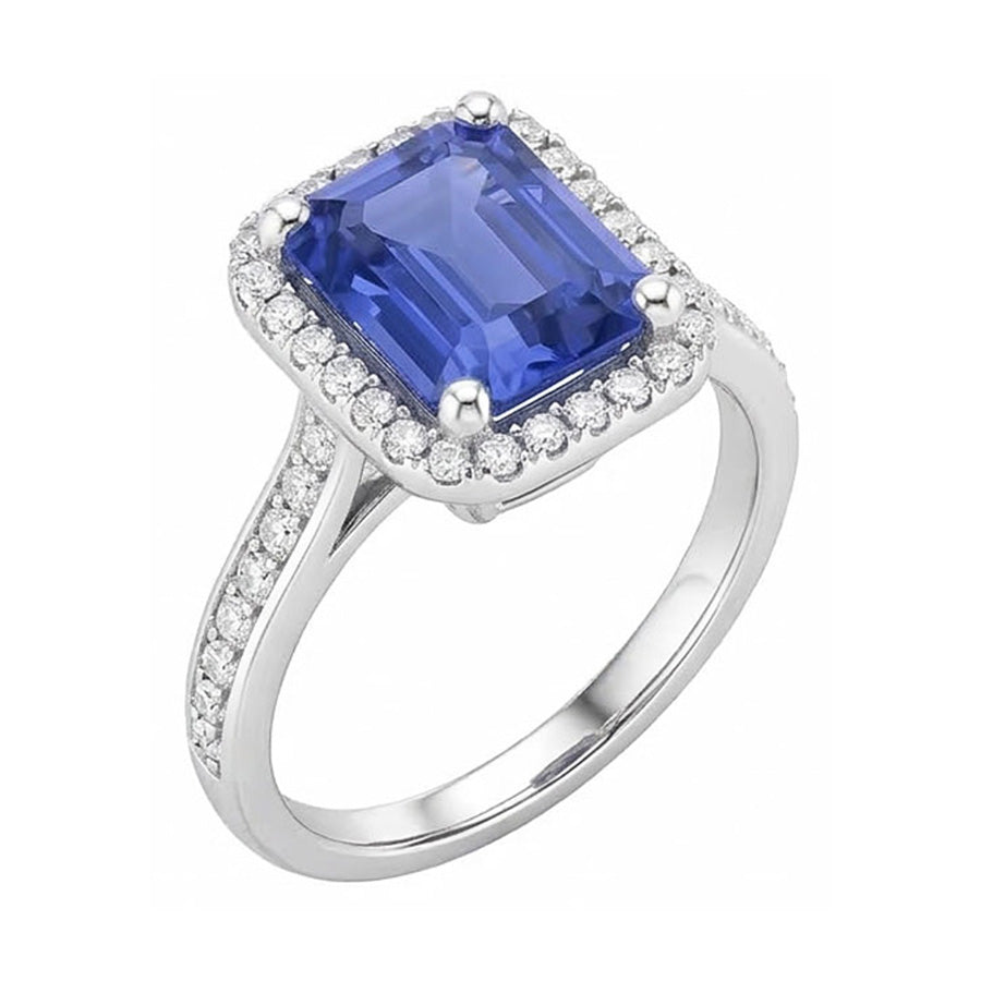 echter round diamant 3.50Karat ring auf Weiß