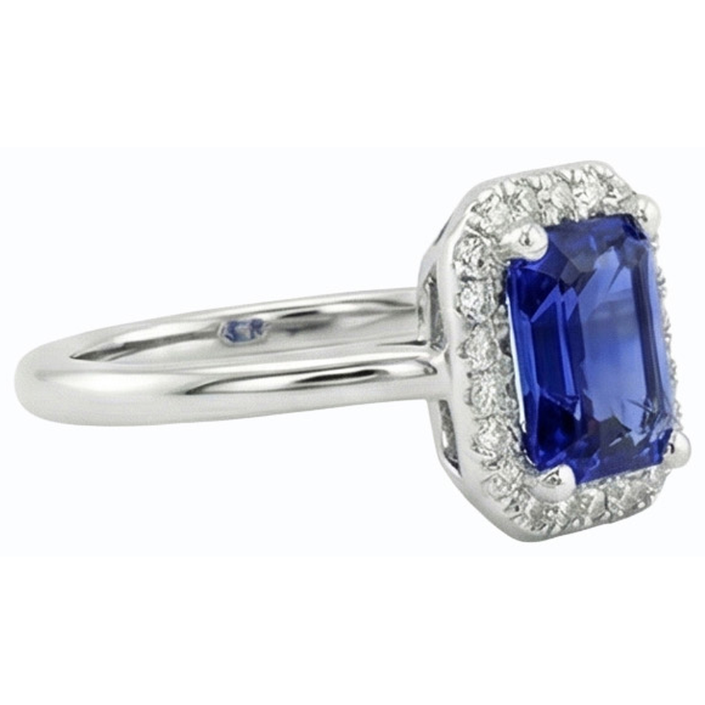 echter round diamant 3Karat ring Profilansicht