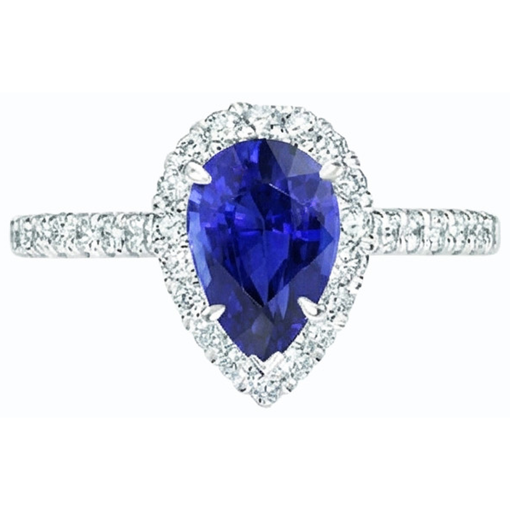 echter round diamant 4Karat ring Draufsicht