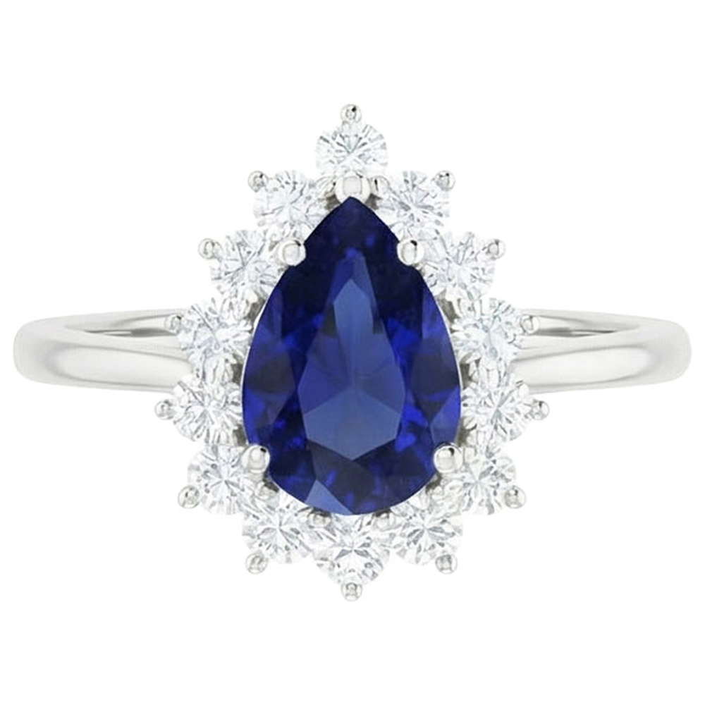 echter round diamant 2.25Karat ring Profilansicht