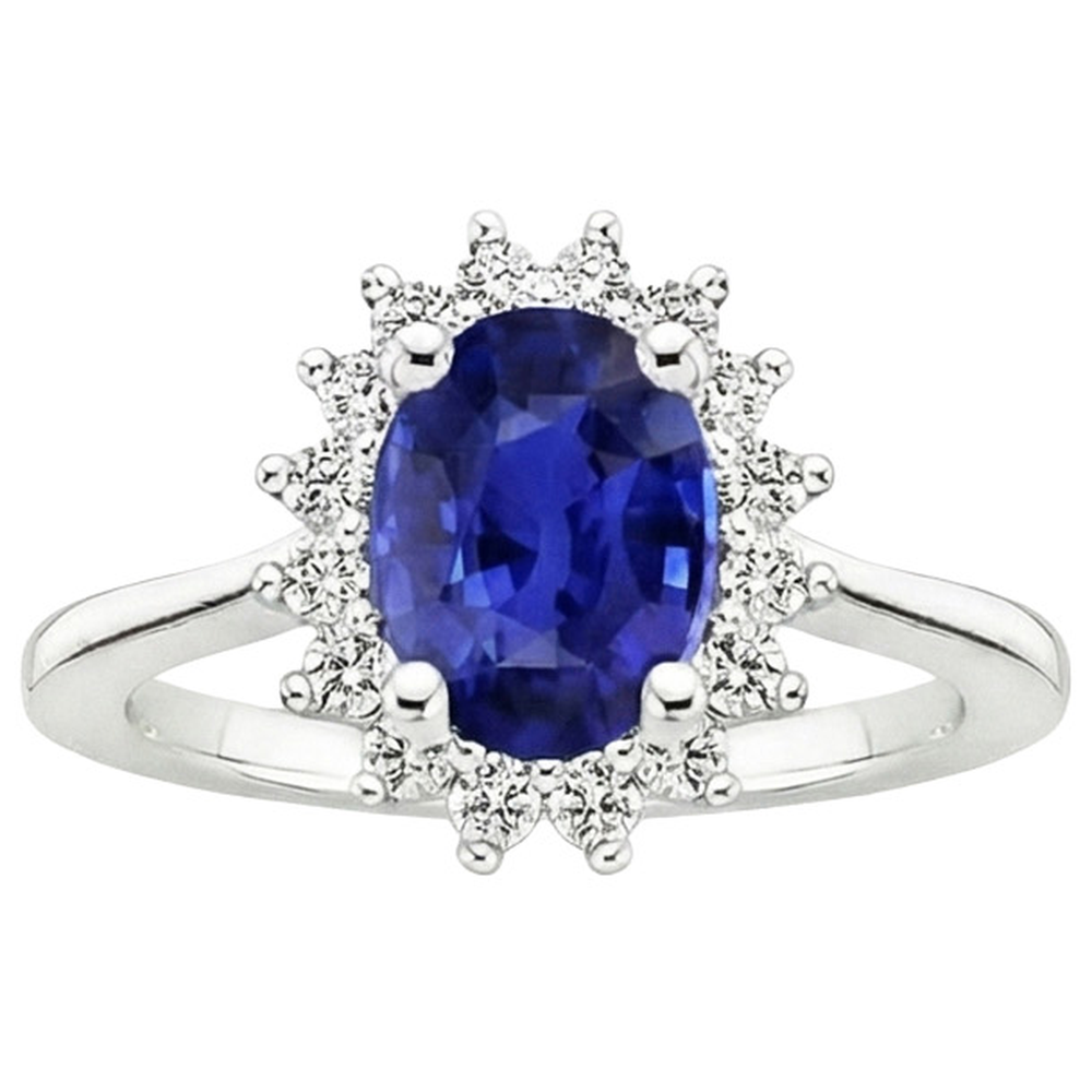 echter oval diamant 4Karat ring Detailansicht