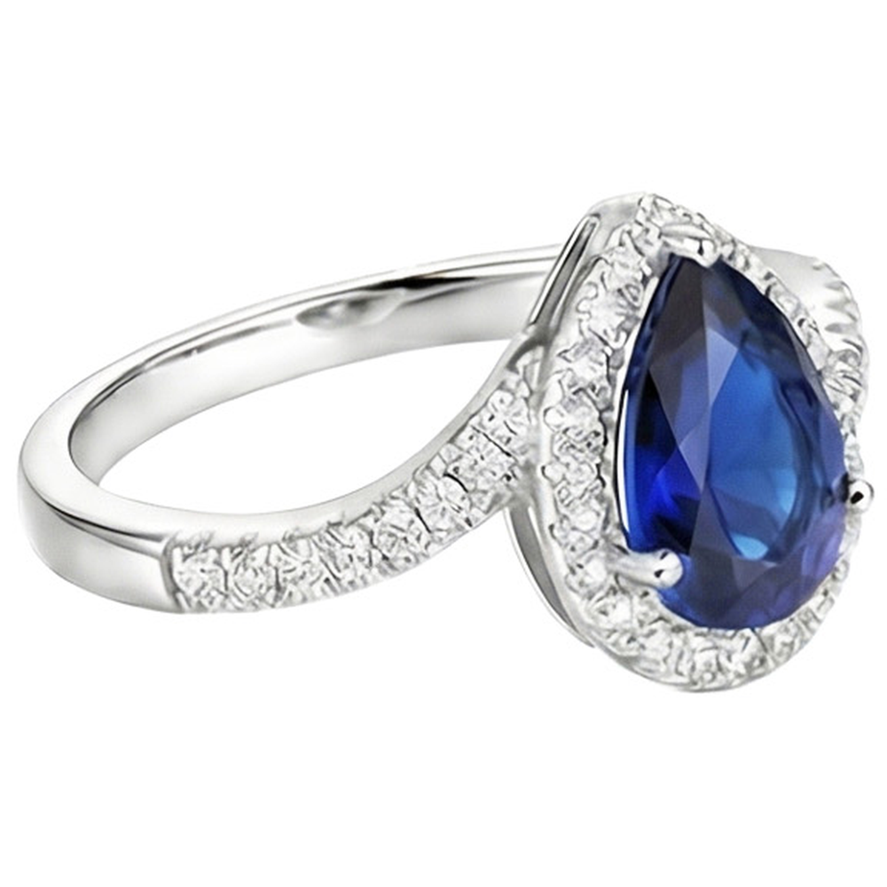 echter round diamant 4Karat ring auf Weiß