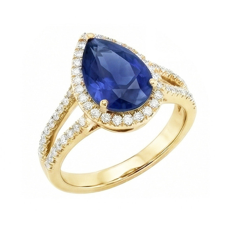 echter round diamant 8Karat ring Seitenansicht