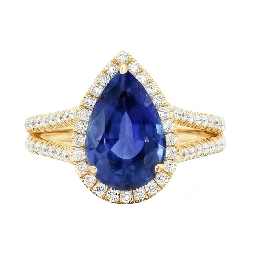 echter round diamant 8Karat ring Detailansicht