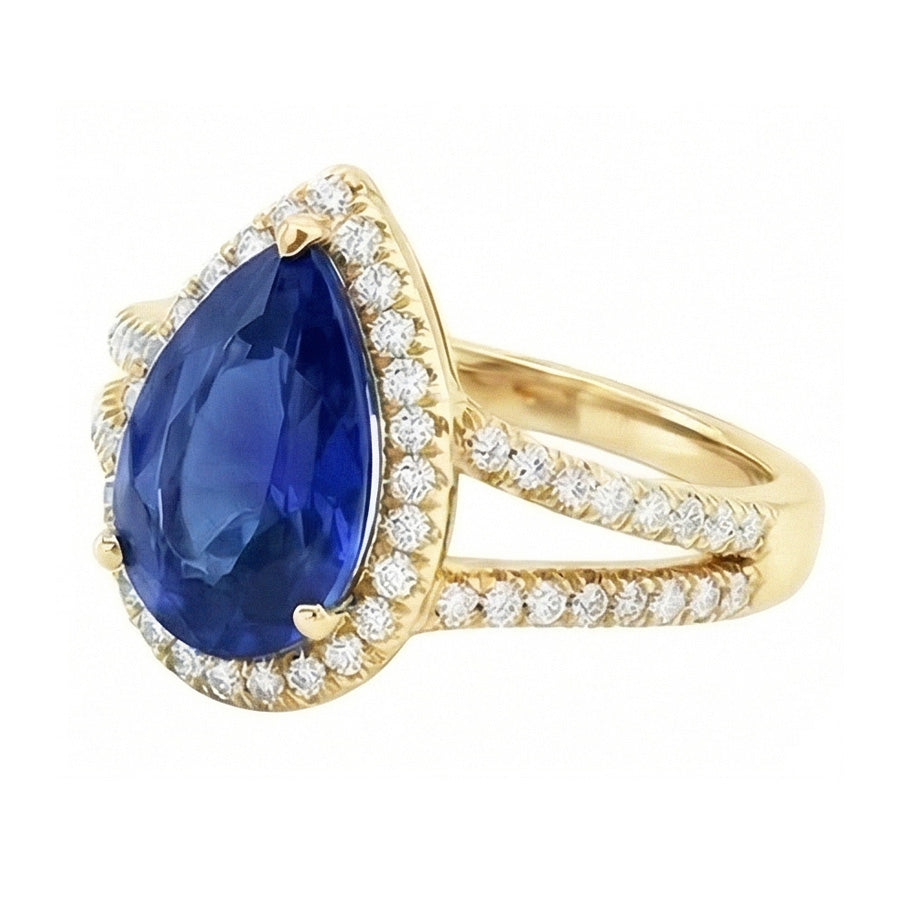echter round diamant 8Karat ring Draufsicht