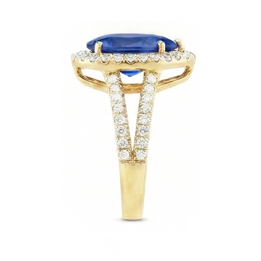 echter round diamant 8Karat ring Profilansicht