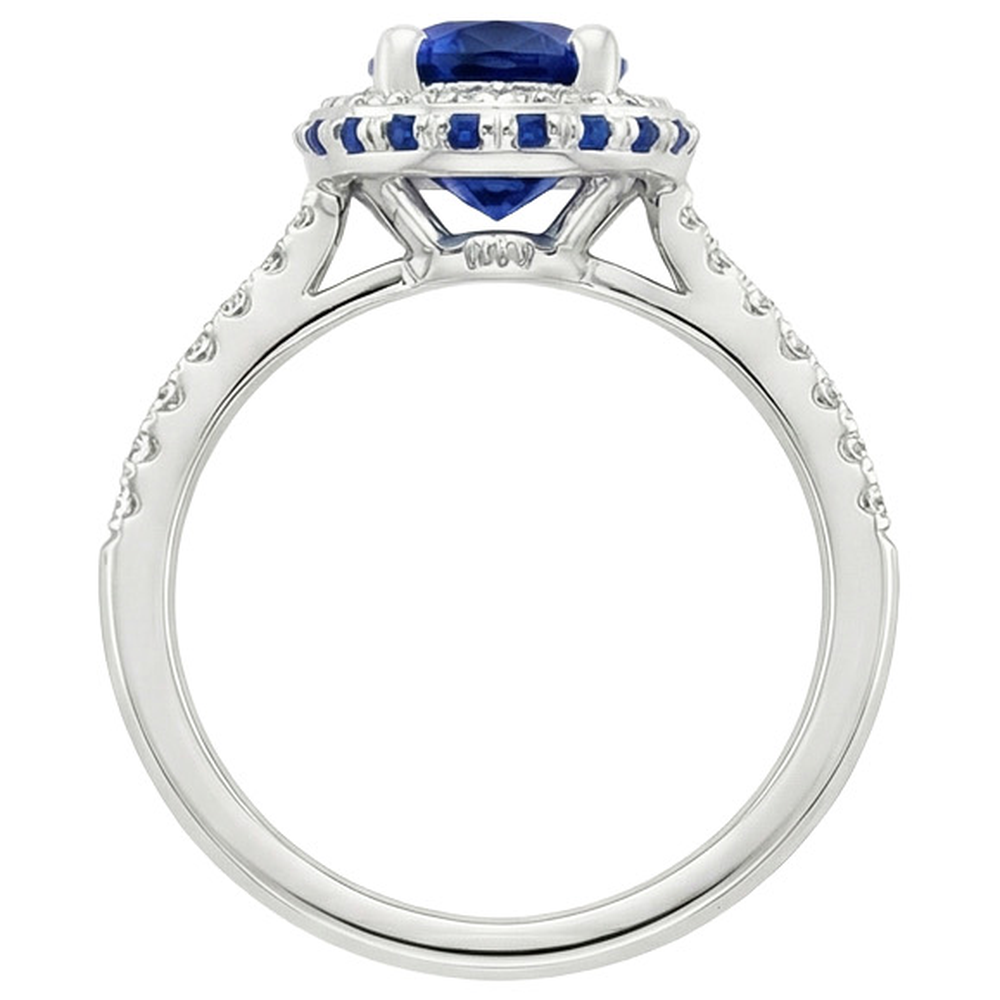 echter oval diamant 4.50Karat ring Seitenansicht